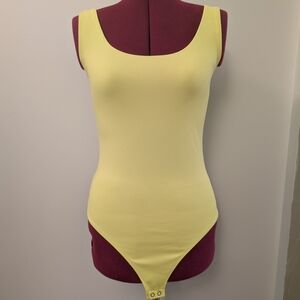 Express Yellow Body Contour Top